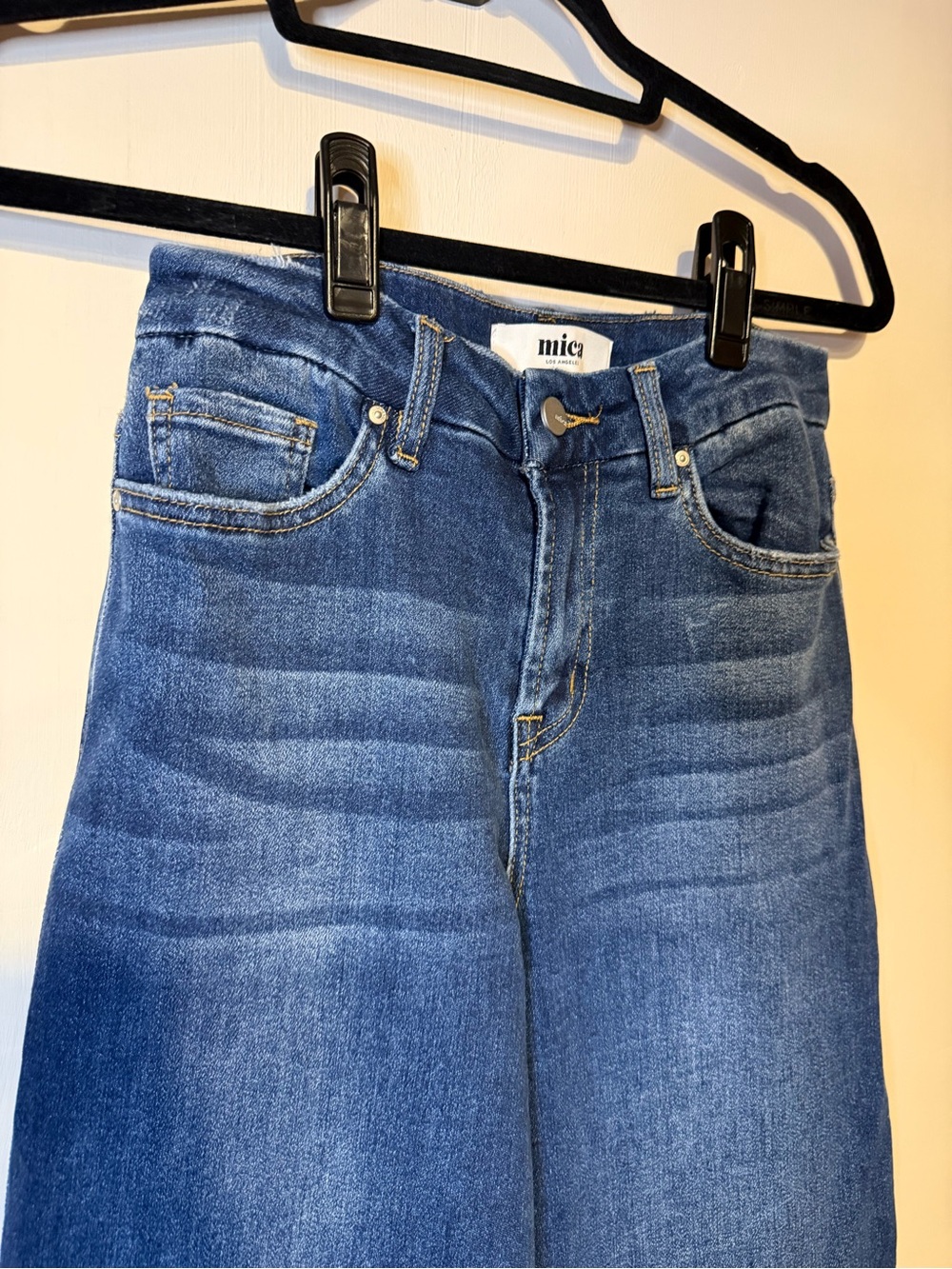 MICA Super High Rise Dark Wash Skater Flare Jeans Sz 25 - Picture 4 of 9